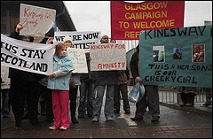 Solidarity demo for Zahra outside Home Office in Glasgow