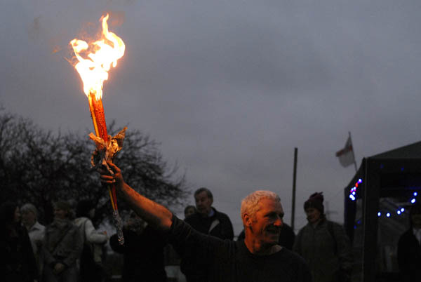 John Matherson on allotments with Olympic tourch of defience