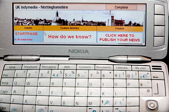 This is using the normal internet access for the Nottinghamshire site