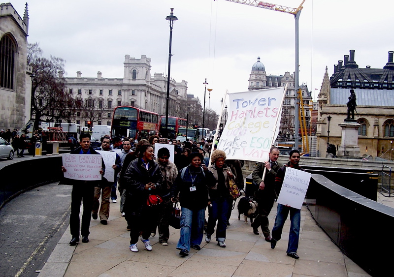 Banners approaching House of Commons