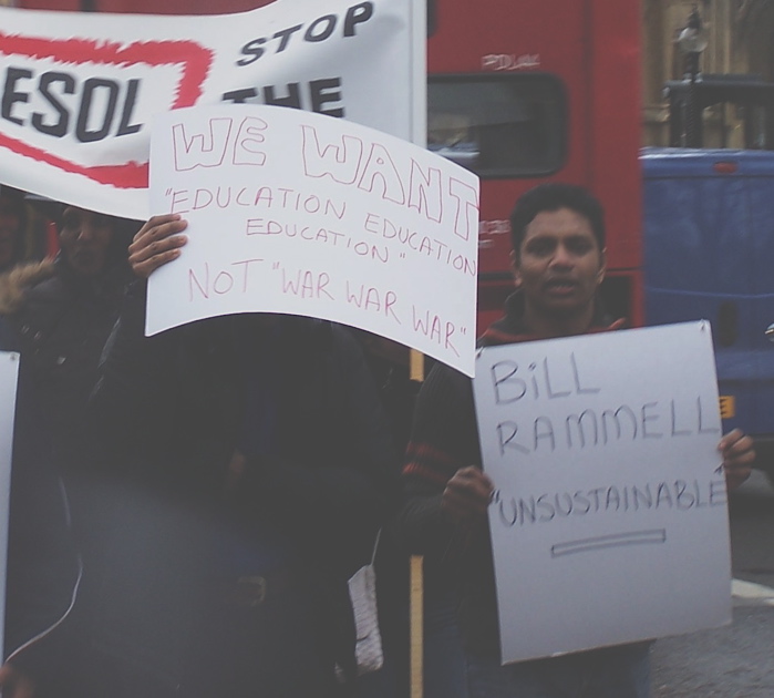 Tower Hamlets College placards