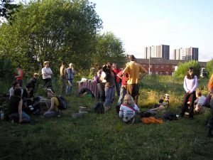Critical Mass in June last year ended with a picnic at the Garden