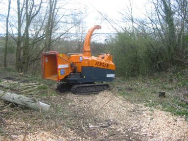 Woodchipper for felled trees - Liverpool Garden Festival Site March 2007