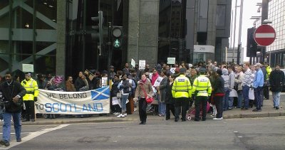 Crowd Outside Immigration Court