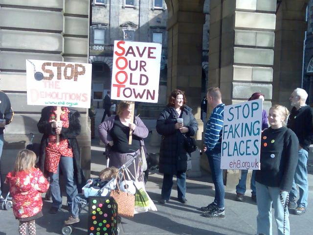 protesters against regeneration