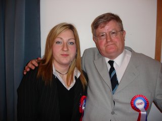 Sadie Graham with Paul Snell (BNP candidate in Heanor in 2006)