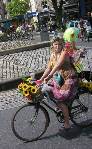 flower fairy does a lap of the roundabout