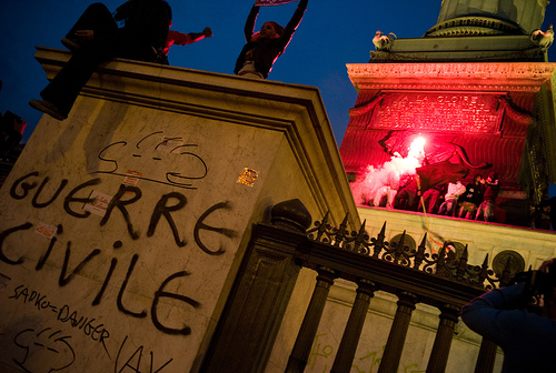 Bastille square in Paris