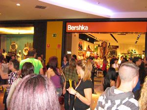 shopping and taking some leaflets