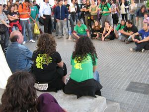 to have an assembly outside