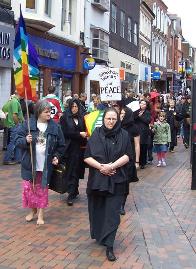 The procession in the main shopping thoroughfare