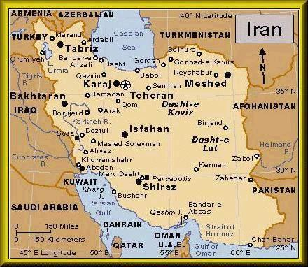 Map of Iran: