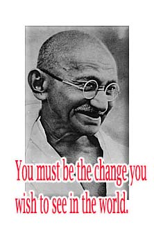 "Non-violence is the answer."