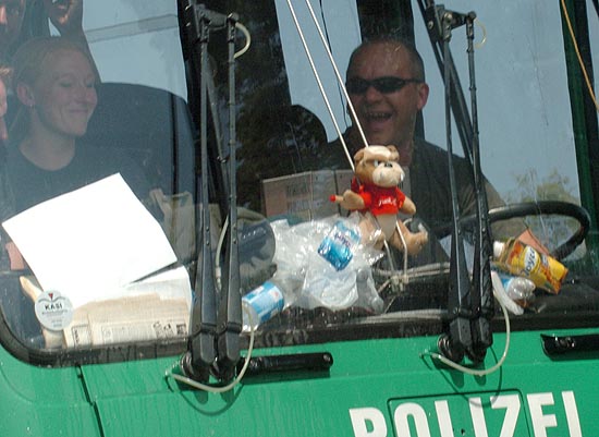 1) Operating water cannons.