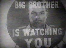 Big Brother poster in the BBC television adaptation.