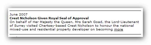 Press Release Crest Nicholson