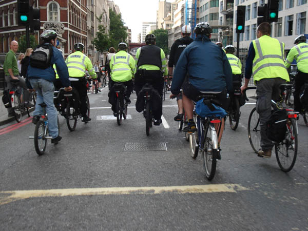 Cycling up Bridge Street