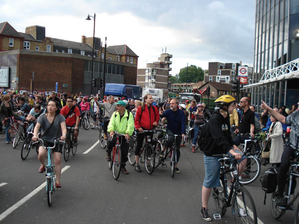Having a break at Old Street roundabout