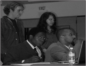 A disheveled Jeb Sprague answers charges