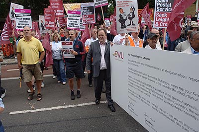 To deliver a very special letter to Adam Crozier and his sidekick.