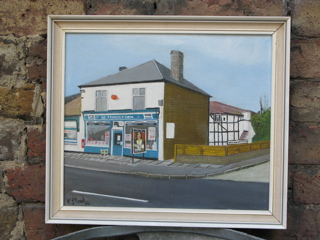 Sipson post office as was; painting brought in by local resident
