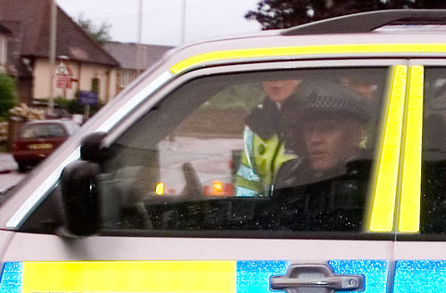 Cop top brass leave the site