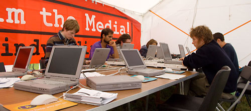 Including indymedia - this is the public access tent