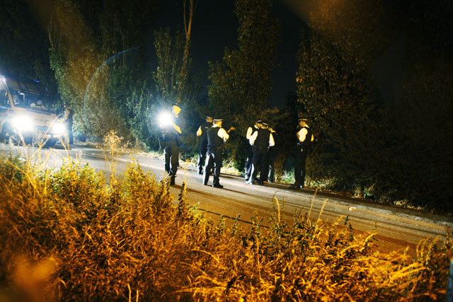 Police checking and recording all activists from outside.