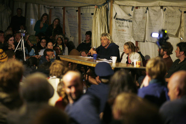 Talk with George Monbiot, Richard Hawkins, Sophie and Ollie in the Main Marqueee