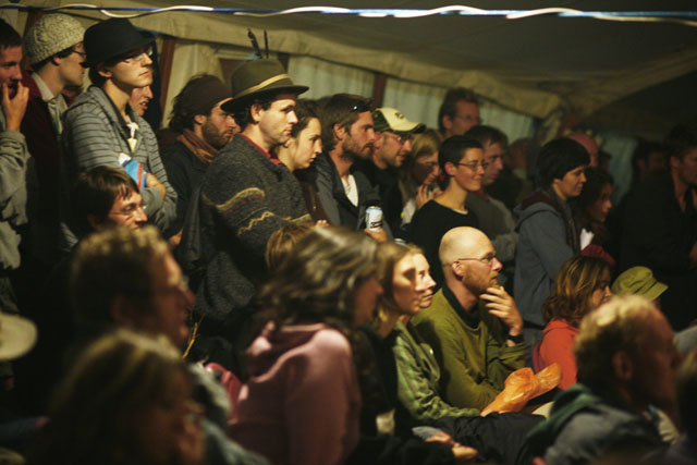 Talk with George Monbiot, Richard Hawkins, Sophie and Ollie in the Main Marqueee