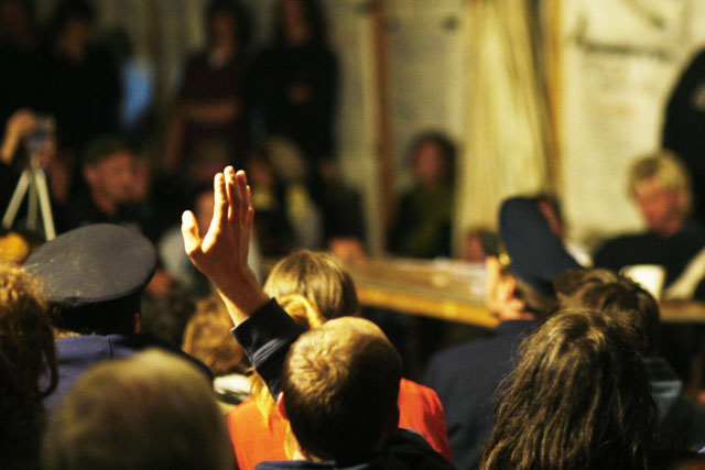 Talk with George Monbiot, Richard Hawkins, Sophie and Ollie in the Main Marqueee