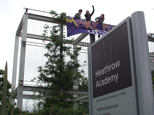 Up the road the women remain in place at Heathrow Academy