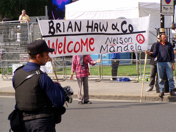 brian's welcome for mandela
