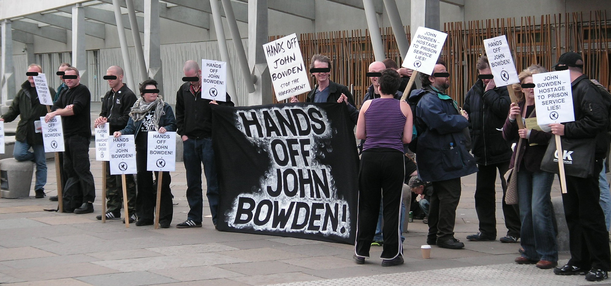 Solidarity demo at the Scottish Parliament in Edinburgh