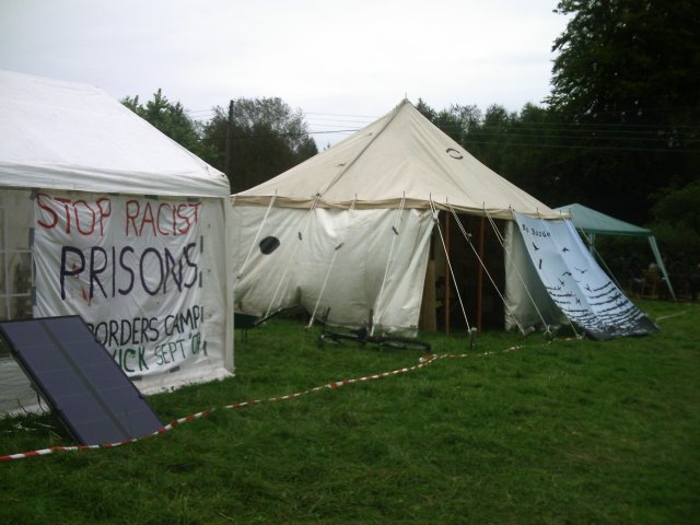 the site and welcome tents