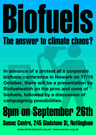 Biofuelwatch Event Poster