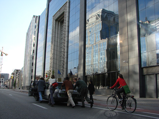 The mayor's brother in law must be in the mirrored glass trade