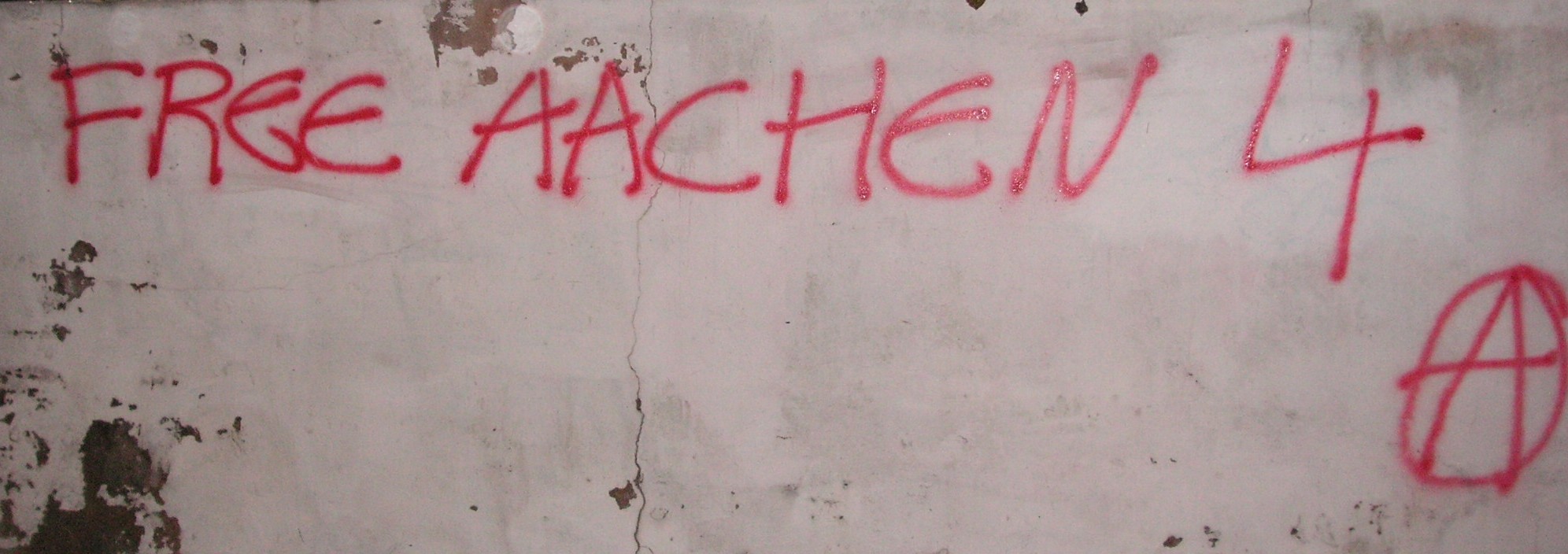 Graffitti on Aachen Way in Halifax (twin town of Aachen)