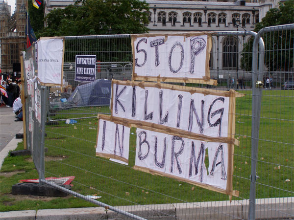 the fence is handy for banners