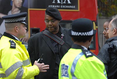 The usual friction between the police and organisers.