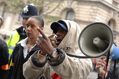 Angry speeches at Downing St.