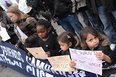 Children leading the procession.