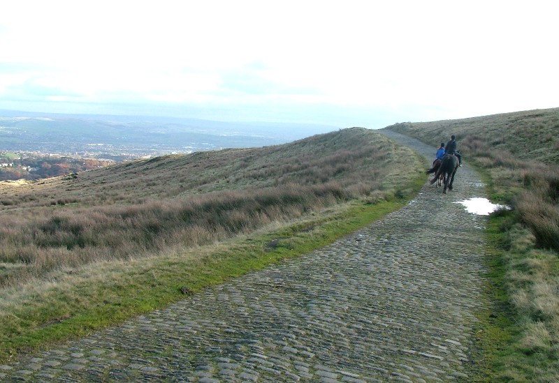 Mary Townley Loop Pennine Bridleway overlooking Spodden Valley to the East