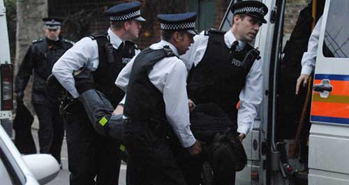 and carried to the van