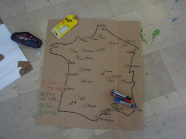 Map of French student struggles