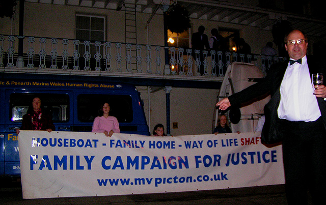 Penarth Yacht Club Reveller Remonstrating, Sympathetic or Plain Drunk?