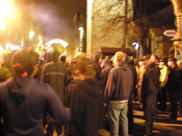 Kicking off in Cornmarket Street.