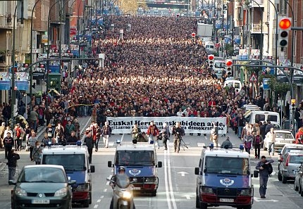 Demostration in Bilbao