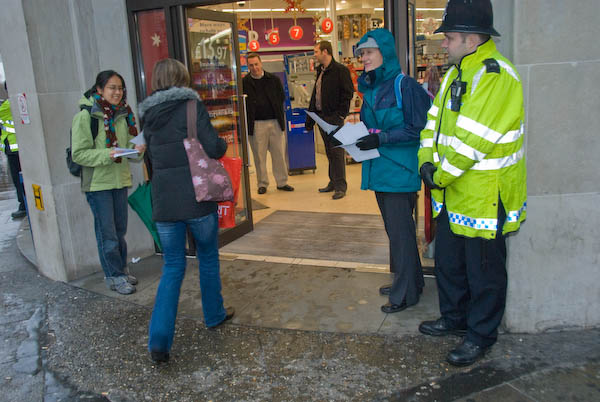Picket at Tecso Metro, Lower Regent St. (C) Peter Marshall