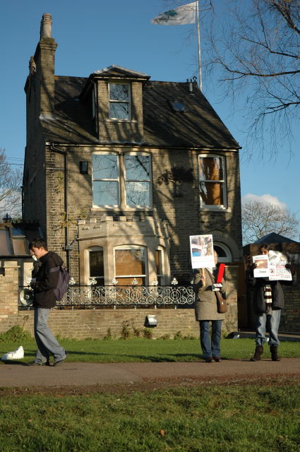 Placards are held up, leaflets handed out, and petitions signed
